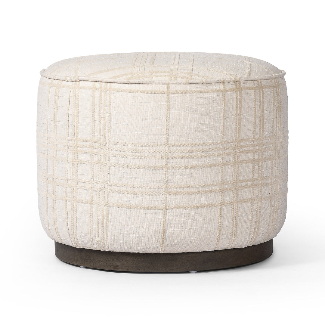 Sinclair Round Ottoman - Sheffield Ivory