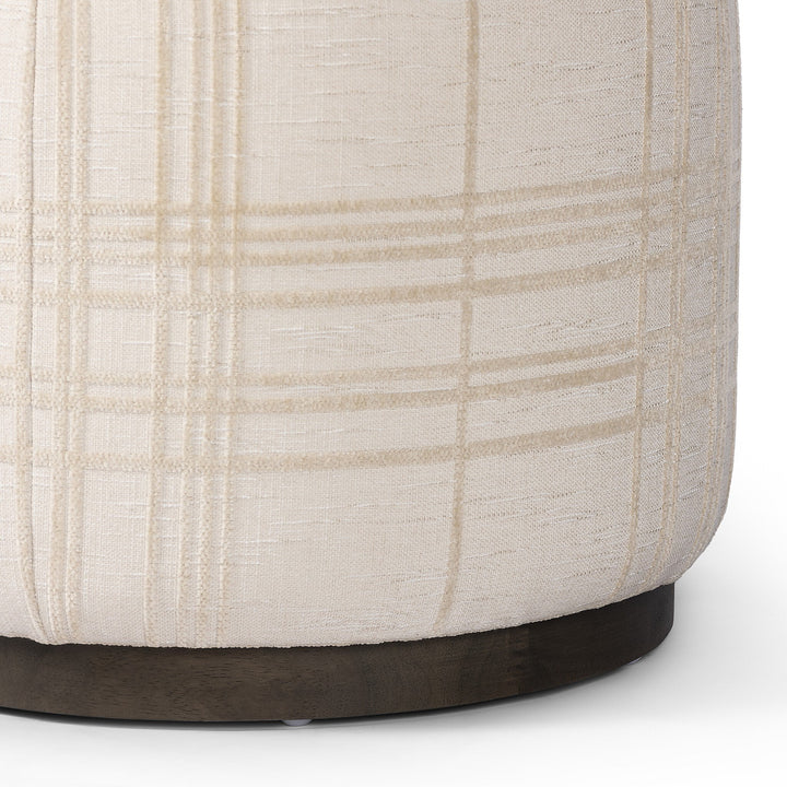 Sinclair Round Ottoman - Sheffield Ivory