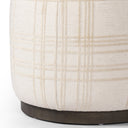 Sinclair Round Ottoman - Sheffield Ivory