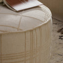 Sinclair Round Ottoman - Sheffield Ivory