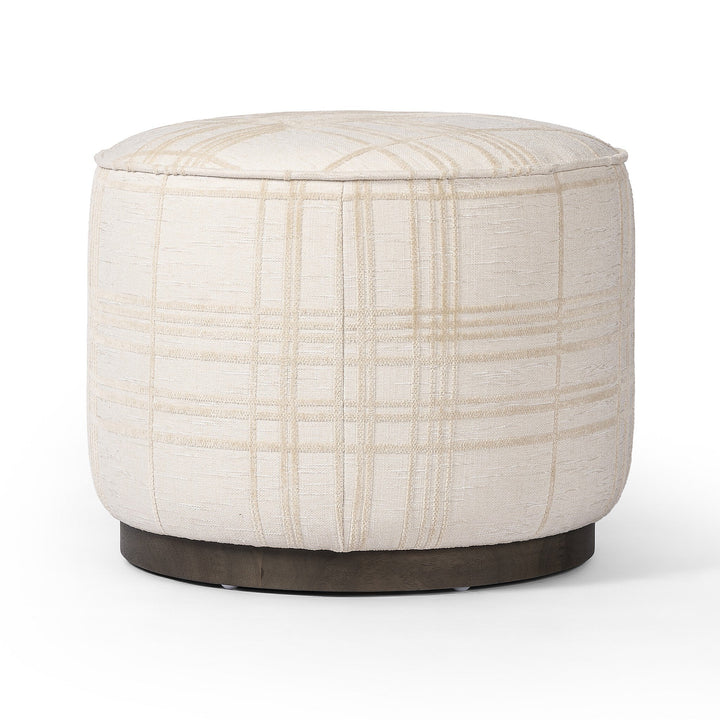 Sinclair Round Ottoman - Sheffield Ivory