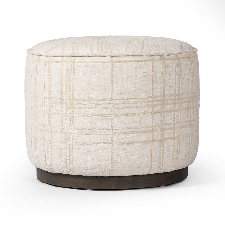 Sinclair Round Ottoman - Sheffield Ivory