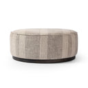 Sinclair Large Round Ottoman - Manchester Flint