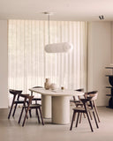 Elements Dining Table | Varnished Microcement | Off White | Oblong