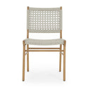 Delmar Outdoor Dining Chair - Ivory Rope | Natural Teak