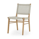 Delmar Outdoor Dining Chair - Ivory Rope | Natural Teak