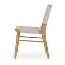 Delmar Outdoor Dining Chair - Ivory Rope | Natural Teak