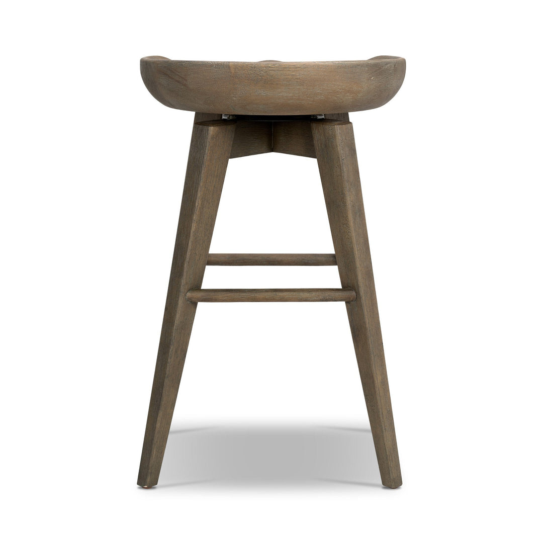 Paramore Swivel Counter Stool - Brushed Shale Grey