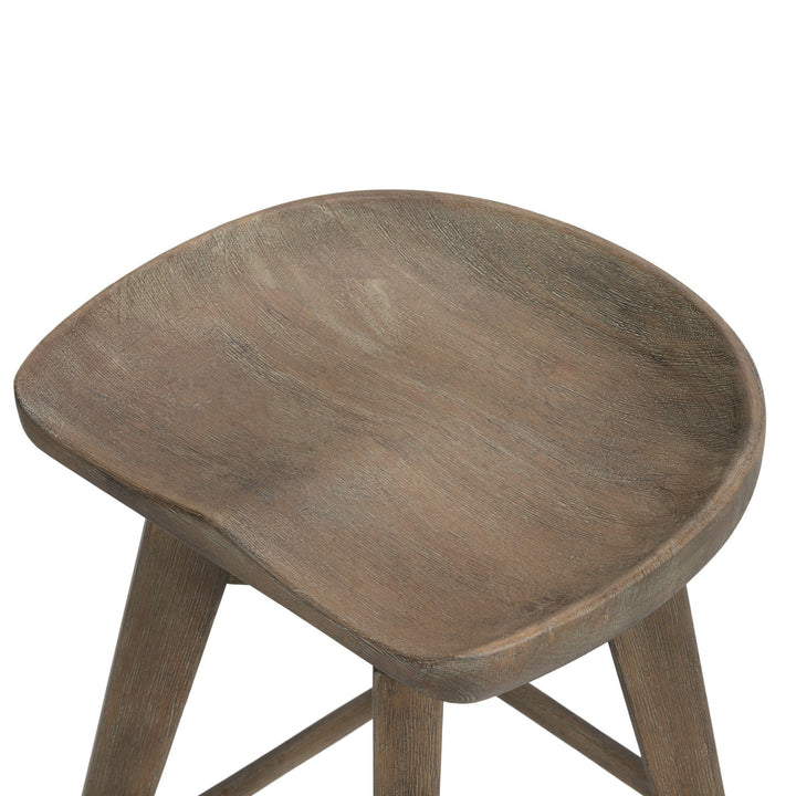 Paramore Swivel Counter Stool - Brushed Shale Grey