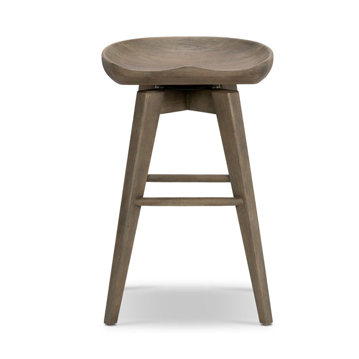 Paramore Swivel Counter Stool - Brushed Shale Grey
