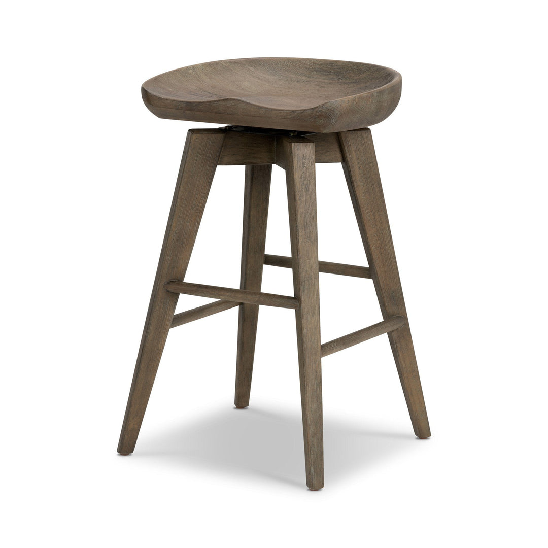 Paramore Swivel Counter Stool - Brushed Shale Grey