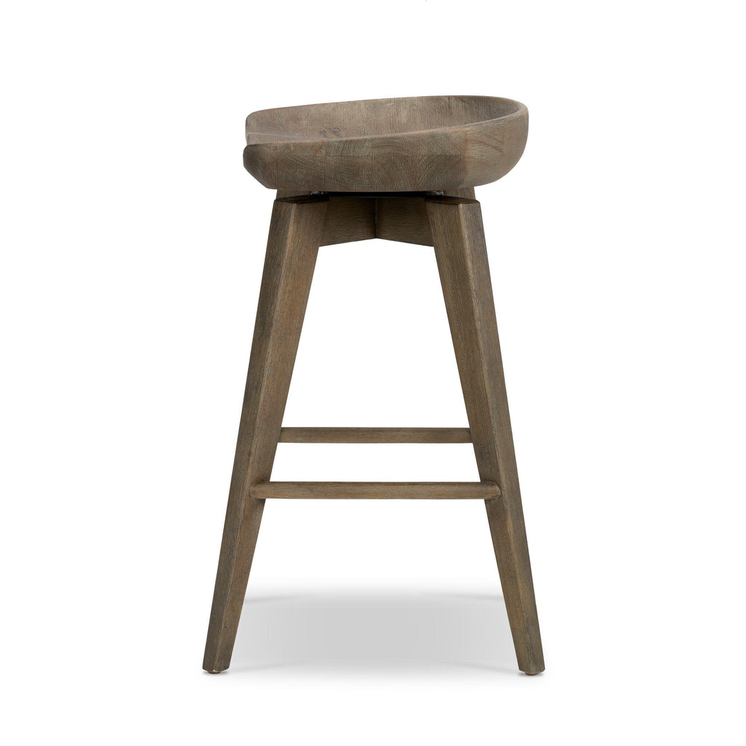Paramore Swivel Counter Stool - Brushed Shale Grey
