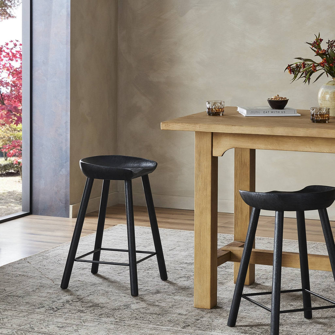 Barrett Counter Stool - Matte Black Parawood