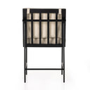 Crete Dining Chair - Savile Flax | Brushed Ebony