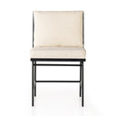 Crete Dining Chair - Savile Flax | Brushed Ebony