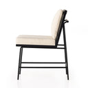 Crete Dining Chair - Savile Flax | Brushed Ebony