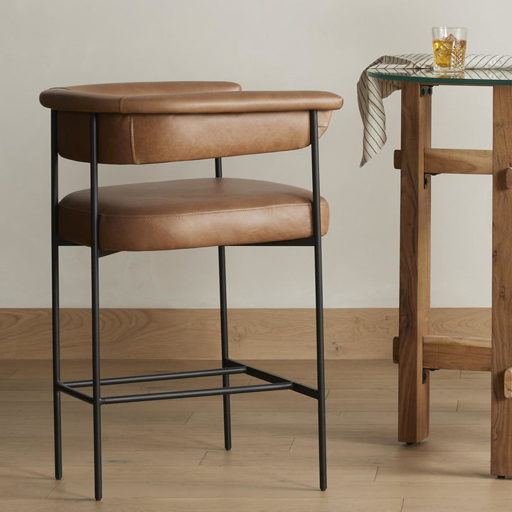 Carrie Counter Stool - Chaps Saddle