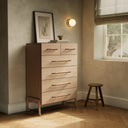 Rosedale 6 Drawer Tall Dresser - Yucca Oak Veneer