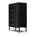 Rosedale 6 Drawer Tall Dresser - Ebony Oak Veneer