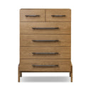 Rosedale 6 Drawer Tall Dresser - Amber Oak Veneer