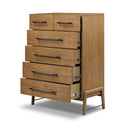 Rosedale 6 Drawer Tall Dresser - Amber Oak Veneer
