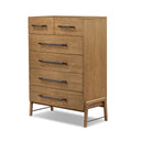 Rosedale 6 Drawer Tall Dresser - Amber Oak Veneer