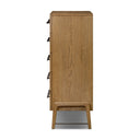 Rosedale 6 Drawer Tall Dresser - Amber Oak Veneer