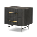 Fletcher Nightstand - Distressed Black
