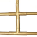 Astrid Chandelier - Antique Brass | Dark Brown Leather