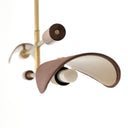 Astrid Chandelier - Antique Brass | Dark Brown Leather