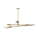 Astrid Chandelier - Antique Brass | Flax Linen