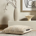 Neema Pouf-Set Heathered Wool - Neema Natural, Black
