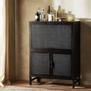Caprice Bar Cabinet - Black Wash Mango