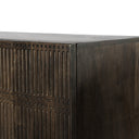 Kelby Media Console - Carved Vintage Brown