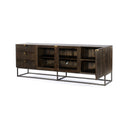 Kelby Media Console - Carved Vintage Brown
