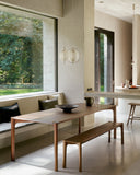 Pi Dining Table | Varnished Teak | Brown | Rectangular | 79" X 37"