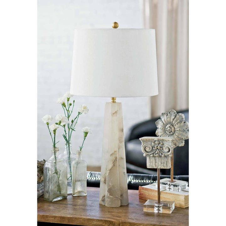 Quatrefoil Alabaster | Table Lamp | Small