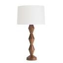 Crew Walnut Buffet Lamp | Natural Linen Shade