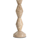Crew Travertine Buffet Lamp | Natural Linen Shade