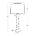 Crew Travertine Buffet Lamp | Natural Linen Shade