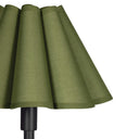 Polly Double Arm Table Lamp | Blackened Brass | Olive Scalloped Shade
