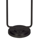 Polly Double Arm Table Lamp | Blackened Brass | Rattan Shade