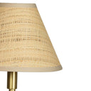 Polly Double Arm Table Lamp | Natural Brass | Rattan Shade