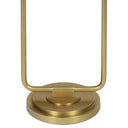 Polly Double Arm Table Lamp | Natural Brass | Rattan Shade