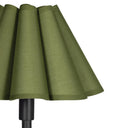 Polly Floor Lamp | Blackened Brass | Green Scalloped Shade