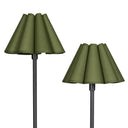 Polly Floor Lamp | Blackened Brass | Green Scalloped Shade