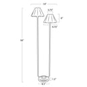 Polly Floor Lamp | Blackened Brass | White Scalloped Shade