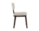 Rickett Dining Chair - Dark Brown - Dove Cream