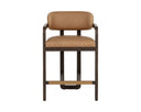 Madrone Counter Stool - Brown - Ludlow Sesame Leather