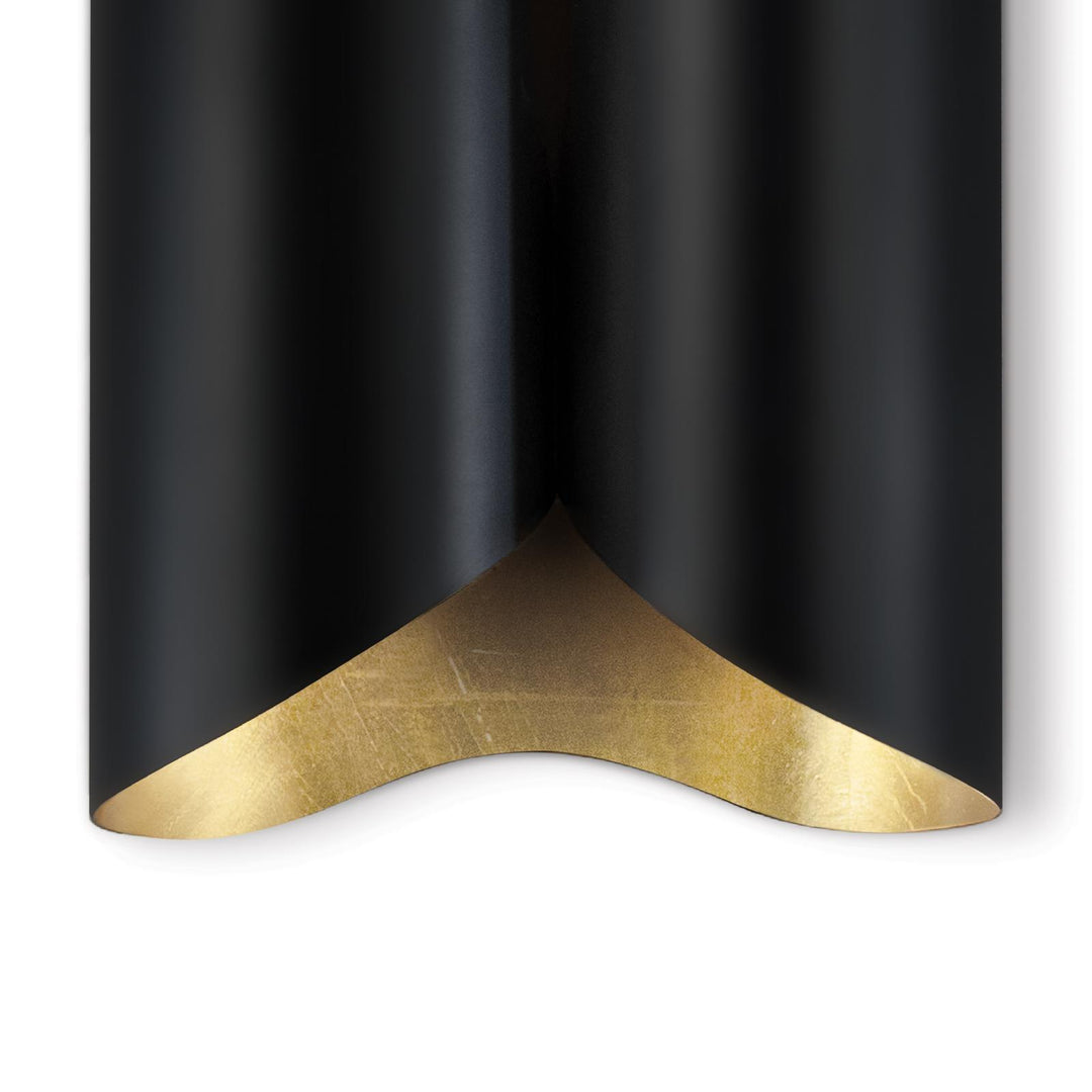 Coil Metal | Sconce | Large | Black and Gold